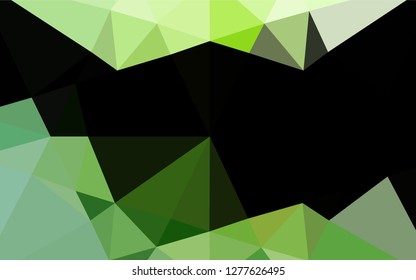 Light Green vector hexagon mosaic cover. Colorful illustration in abstract style with gradient. A new texture for your design.