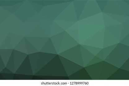 Light Green vector hexagon mosaic cover. Shining illustration, which consist of triangles. A completely new template for your business design.