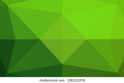 Light Green vector hexagon mosaic template. Glitter abstract illustration with an elegant design. A new texture for your design.
