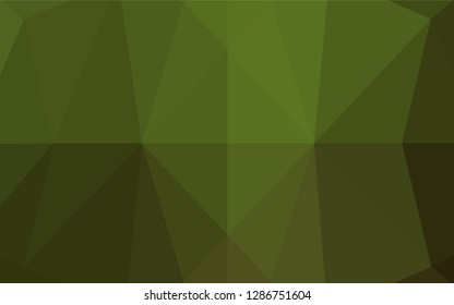 Light Green vector hexagon mosaic template. Glitter abstract illustration with an elegant design. A new texture for your design.