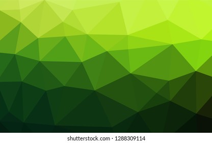 Light Green vector hexagon mosaic template. Colorful abstract illustration with gradient. Brand new design for your business.