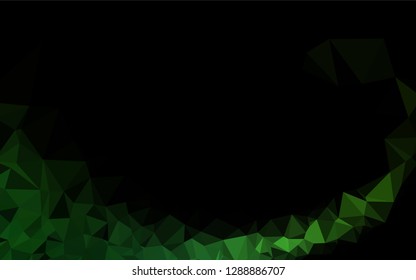 Light Green vector hexagon mosaic template. Geometric illustration in Origami style with gradient.  A completely new design for your business.