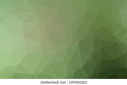 Light Green vector hexagon mosaic texture. Colorful illustration in abstract style with gradient. Triangular pattern for your business design.