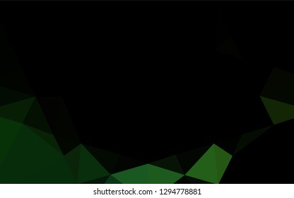 Light Green vector hexagon mosaic cover. Creative illustration in halftone style with gradient. The template can be used as a background for cell phones.