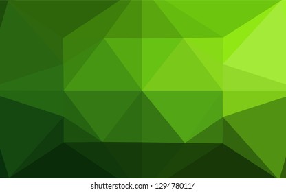Light Green vector hexagon mosaic template. A completely new color illustration in a vague style. The template can be used as a background for cell phones.