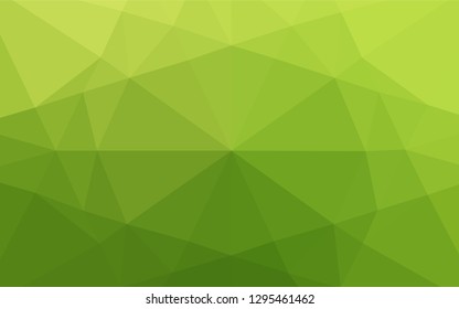 Light Green vector hexagon mosaic cover. Geometric illustration in Origami style with gradient.  The completely new template can be used for your brand book.