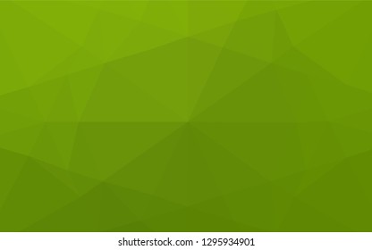 Light Green vector hexagon mosaic template. Shining colored illustration in a Brand new style. The best triangular design for your business.