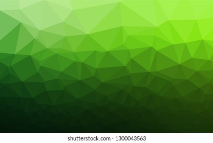 Light Green vector hexagon mosaic cover. Geometric illustration in Origami style with gradient.  The elegant pattern can be used as part of a brand book.