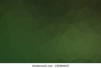 Light Green vector hexagon mosaic template. Colorful illustration in abstract style with gradient. The textured pattern can be used for background.