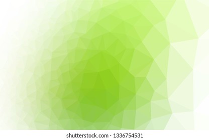 Light Green vector hexagon mosaic template. Creative illustration in halftone style with gradient. The elegant pattern can be used as part of a brand book.