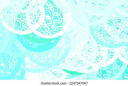Light Green vector Illustration with set of shining colorful abstract circles. Modern abstract illustration with colorful water drops. Modern design for a business card.