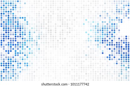 Light Green vector illustration which consist of circles. Dotted gradient design for your business. Creative geometric background in halftone style with colored spots.
