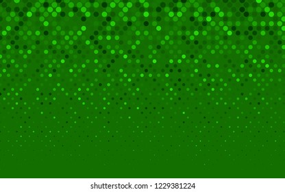 Light Green vector illustration which consist of circles. Dotted gradient design for your business. Creative geometric background in halftone style with colored spots.