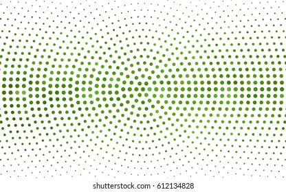 Light Green vector illustration which consist of circles. Dotted gradient design for your business. Creative geometric background in halftone style with colored spots.