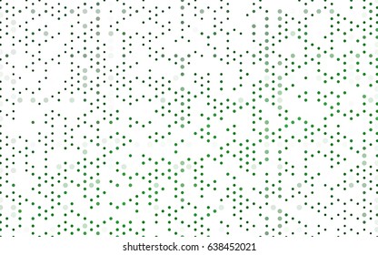 Light Green vector illustration which consist of circles. Dotted gradient design for your business. Creative geometric background in halftone style with colored spots.