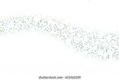 Light Green vector illustration which consist of circles. Dotted gradient design for your business. Creative geometric background in halftone style with colored spots.