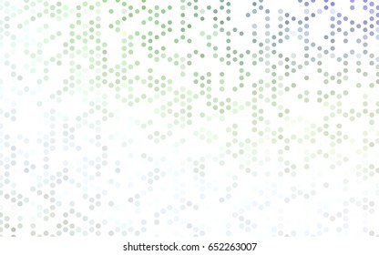 Light Green vector illustration which consist of circles. Dotted gradient design for your business. Creative geometric background in halftone style with colored spots.