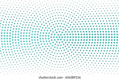 Light Green vector illustration which consist of circles. Dotted gradient design for your business. Creative geometric background in halftone style with colored spots.