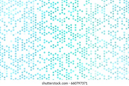 Light Green vector illustration which consist of circles. Dotted gradient design for your business. Creative geometric background in halftone style with colored spots.