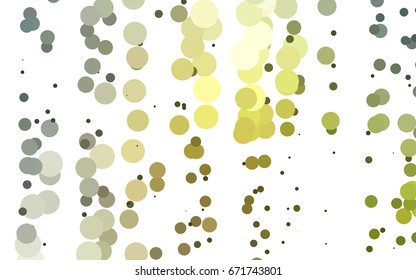 Light Green vector illustration which consist of circles. Dotted gradient design for your business. Creative geometric background in halftone style with colored spots.