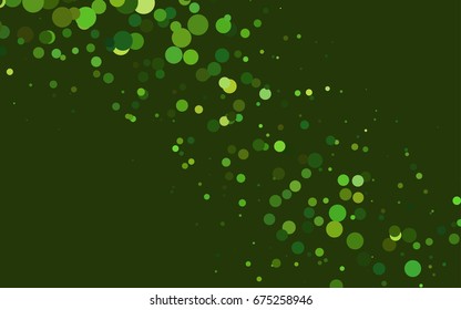 Light Green vector illustration which consist of circles. Dotted gradient design for your business. Creative geometric background in halftone style with colored spots.