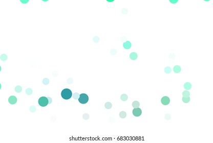 Light Green vector illustration which consist of circles. Dotted gradient design for your business. Creative geometric background in halftone style with colored spots.