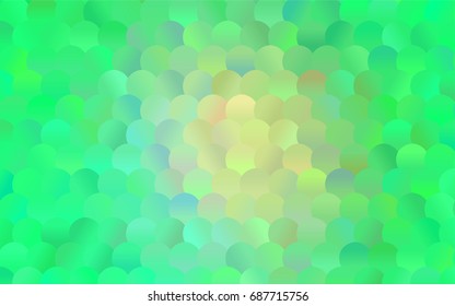 Light Green vector illustration which consist of circles. Dotted gradient design for your business. Creative geometric background in halftone style with colored spots.