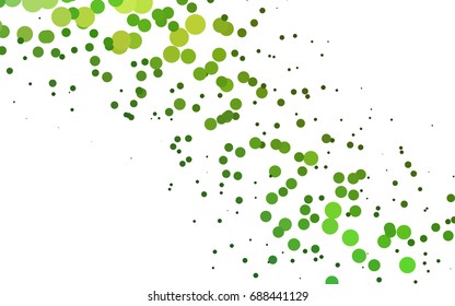 Light Green vector illustration which consist of circles. Dotted gradient design for your business. Creative geometric background in halftone style with colored spots.