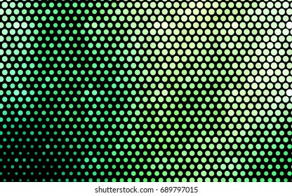 Light Green vector illustration which consist of circles. Dotted gradient design for your business. Creative geometric background in halftone style with colored spots.