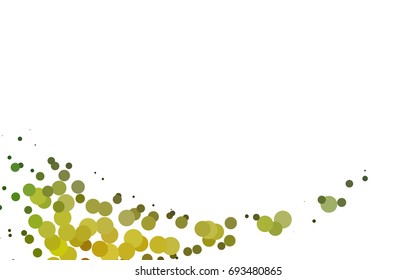 Light Green vector illustration which consist of circles. Dotted gradient design for your business. Creative geometric background in halftone style with colored spots.