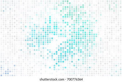 Light Green vector illustration which consist of circles. Dotted gradient design for your business. Creative geometric background in halftone style with colored spots.