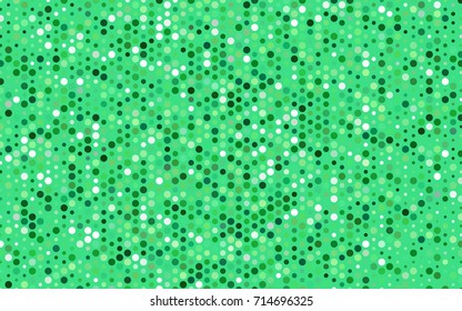 Light Green vector illustration which consist of circles. Dotted gradient design for your business. Creative geometric background in halftone style with colored spots.