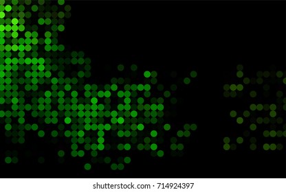Light Green vector illustration which consist of circles. Dotted gradient design for your business. Creative geometric background in halftone style with colored spots.