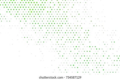 Light Green vector illustration which consist of circles. Dotted gradient design for your business. Creative geometric background in halftone style with colored spots.
