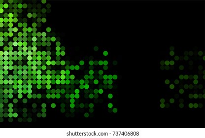 Light Green vector illustration which consist of circles. Dotted gradient design for your business. Creative geometric background in halftone style with colored spots.
