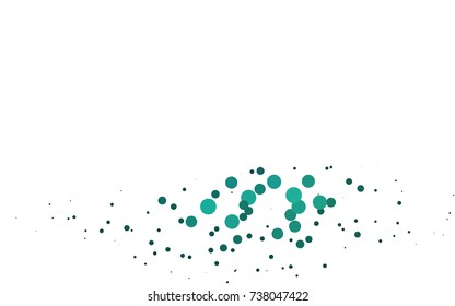 Light Green vector illustration which consist of circles. Dotted gradient design for your business. Creative geometric background in halftone style with colored spots.