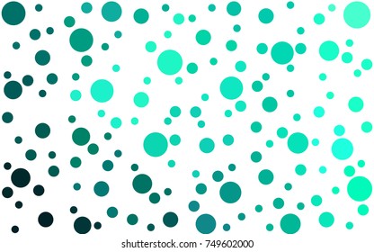 Light Green vector illustration which consist of circles. Dotted gradient design for your business. Creative geometric background in halftone style with colored spots.