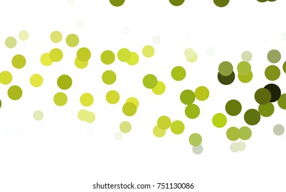 Light Green vector illustration which consist of circles. Dotted gradient design for your business. Creative geometric background in halftone style with colored spots.