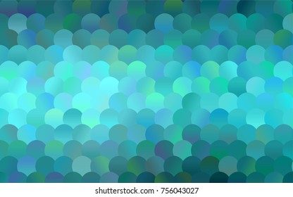 Light Green vector illustration which consist of circles. Dotted gradient design for your business. Creative geometric background in halftone style with colored spots.