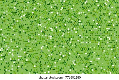 Light Green vector illustration which consist of circles. Dotted gradient design for your business. Creative geometric background in halftone style with colored spots.