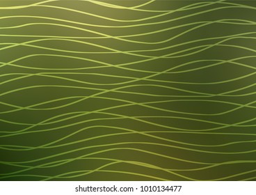 Light Green vector indian curved background. An elegant bright illustration with lines in Natural style. The elegant pattern can be used as a part of a brand book.