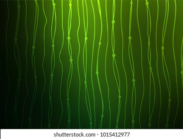 Light Green vector indian curved texture. Glitter abstract illustration with doodles and Zen tangles. A completely new design for your business.