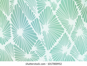 Light Green vector indian curved template. Modern geometrical abstract illustration with doodles. The doodle design can be used for your web site.