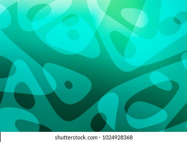Light Green vector indian curved texture. Decorative shining illustration with doodles on abstract template. The pattern can be used for coloring books and pages for kids.