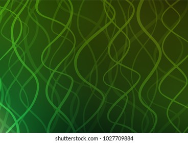 Light Green vector indian curved template. Decorative shining illustration with doodles on abstract template. The elegant pattern can be used as a part of a brand book.