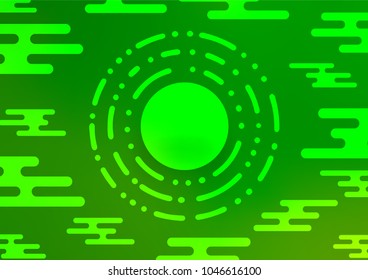 Light Green vector indian curved background. An elegant bright illustration with lines in Natural style. The pattern can be used for wallpapers and coloring books.