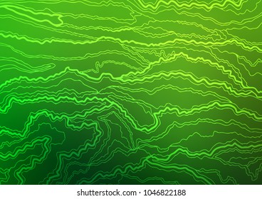 Light Green vector indian curved texture. Ethnic elegant natural pattern with gradient. The doodle design can be used for your web site.
