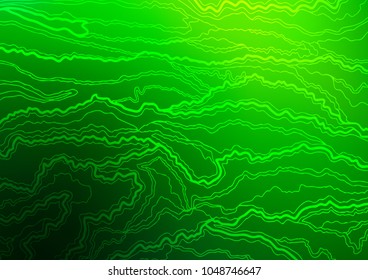 Light Green vector indian curved template. Shining colored illustration with doodles in Zen tangle style. A completely new design for your business.
