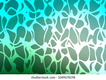 Light Green vector indian curved template. Geometric doodle illustration in Origami style with gradient. Brand-new design for your business.