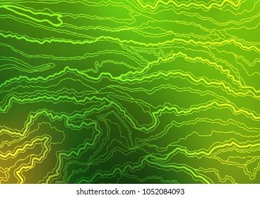 Light Green vector indian curved background. A completely new color illustration in doodle style. The textured pattern can be used for website.